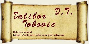 Dalibor Tobović vizit kartica